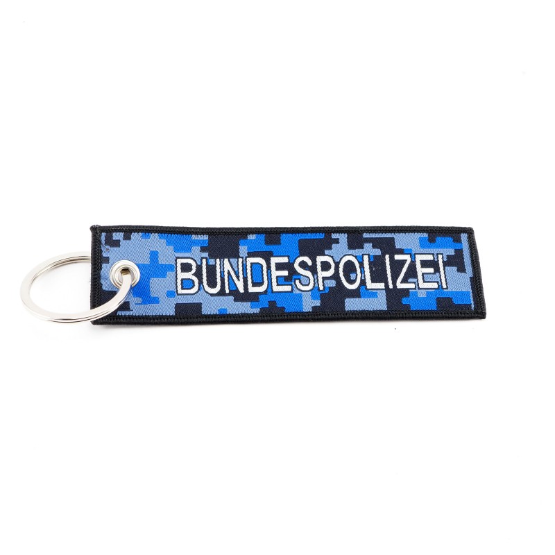 Key Holder Bundespolizei with ring, textile (125 x 35 mm)