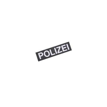 Aufschrift nicht-reflektierend POLIZEI 13,5 x 3,5 cm
 Zusatzinfo-schwarz, weiß POLIZEI , 13,5 x 3,5 cm