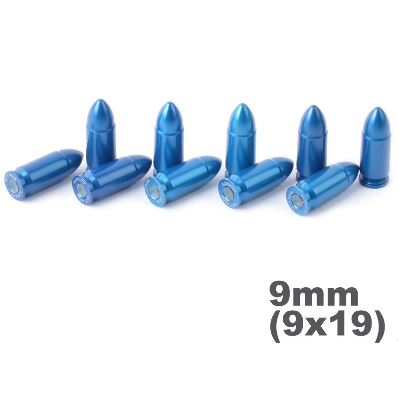 A-ZOOM BLUE Übungspatronen für Pistolen Farbe: blau 10er Pack 9 mm (9 x19)