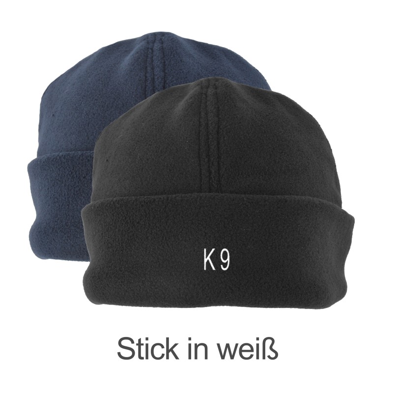 Fleece - Mütze, Einheitsgröße, Stick -K9-