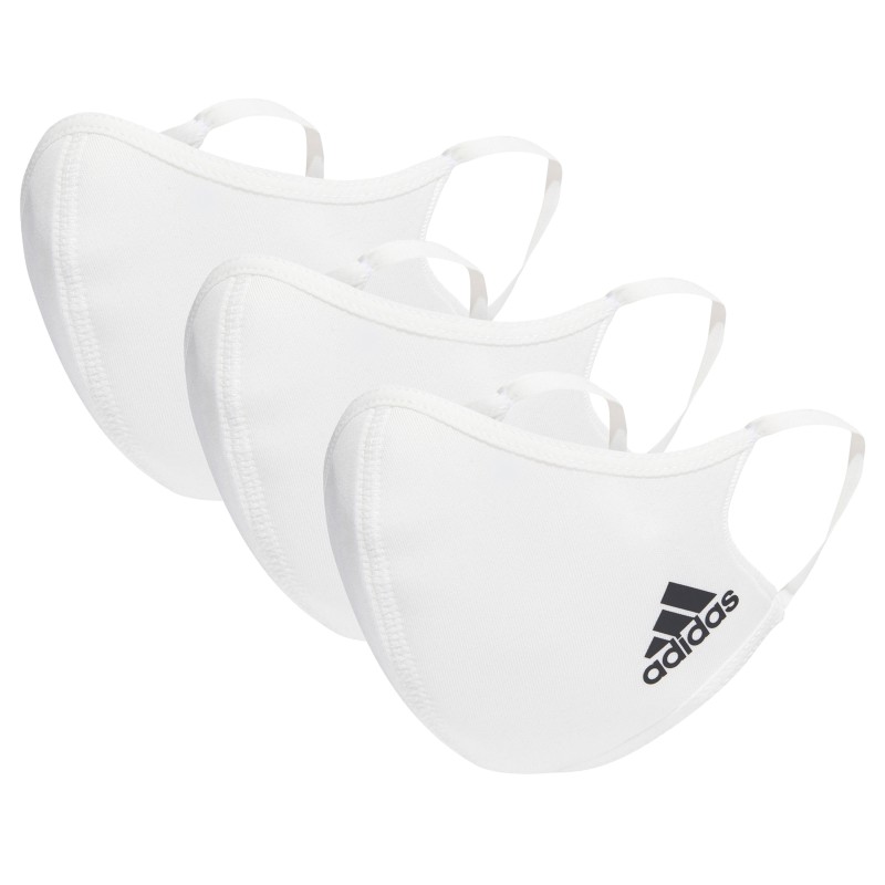adidas  Mund/- Nasenmaske 3er Pack (Logo und Schriftzug: Wash, Dry, Reuse)