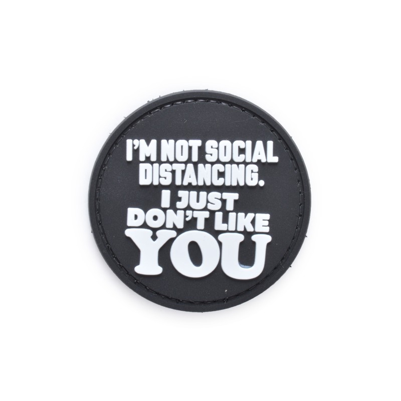 Patch- rubberized  I´M NOT SOCIAL DISTANCING