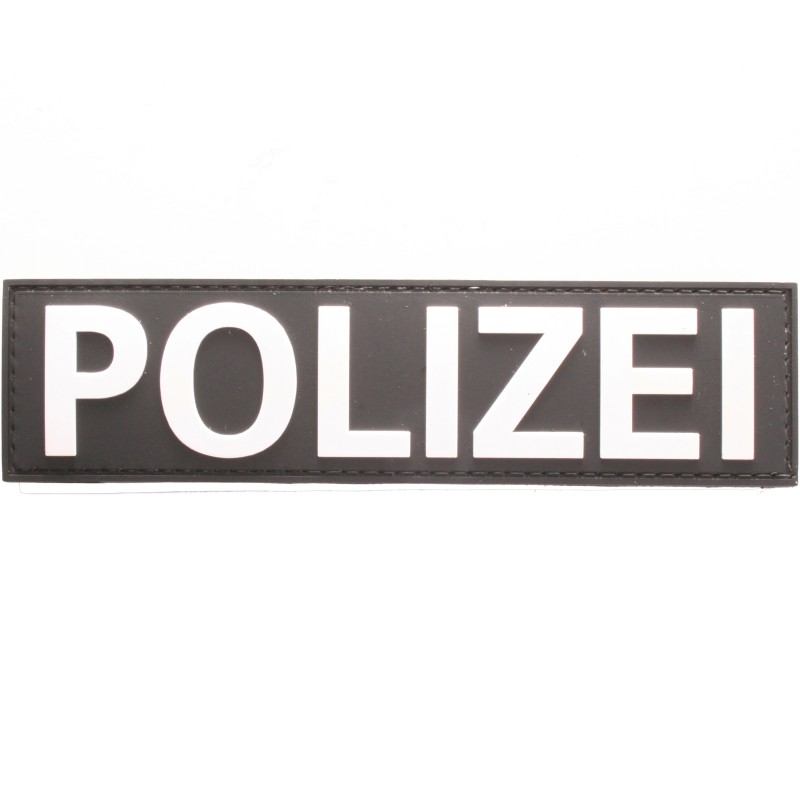 Klettabzeichen POLIZEI - gummiert (135 x 35 mm)