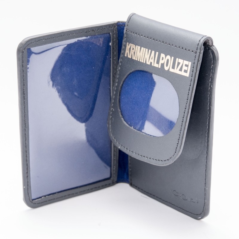COP® ID holder for AUTHORITIES, oval, for standard-sized IDs, leather