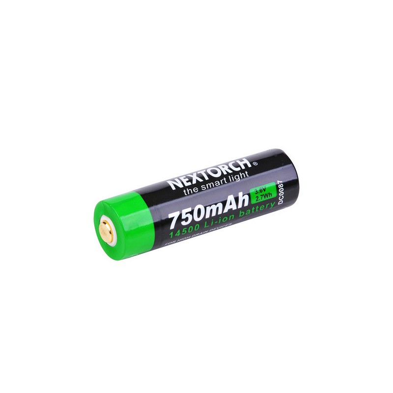 Nextorch® Li-ion battery3.6V 750mAh withUSB-Port & USB cable for TA15, K21, K21R