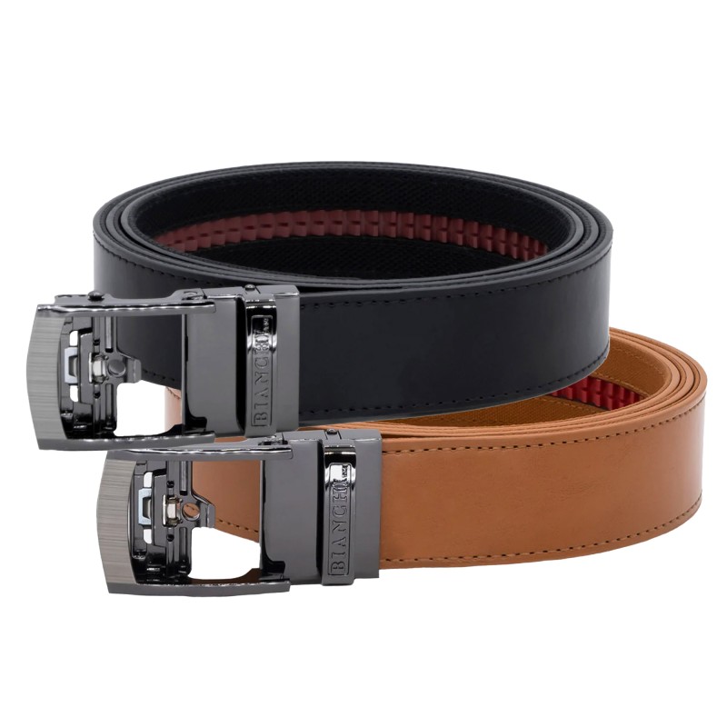 BIANCHI® B13 leather belt, 38 mm, black