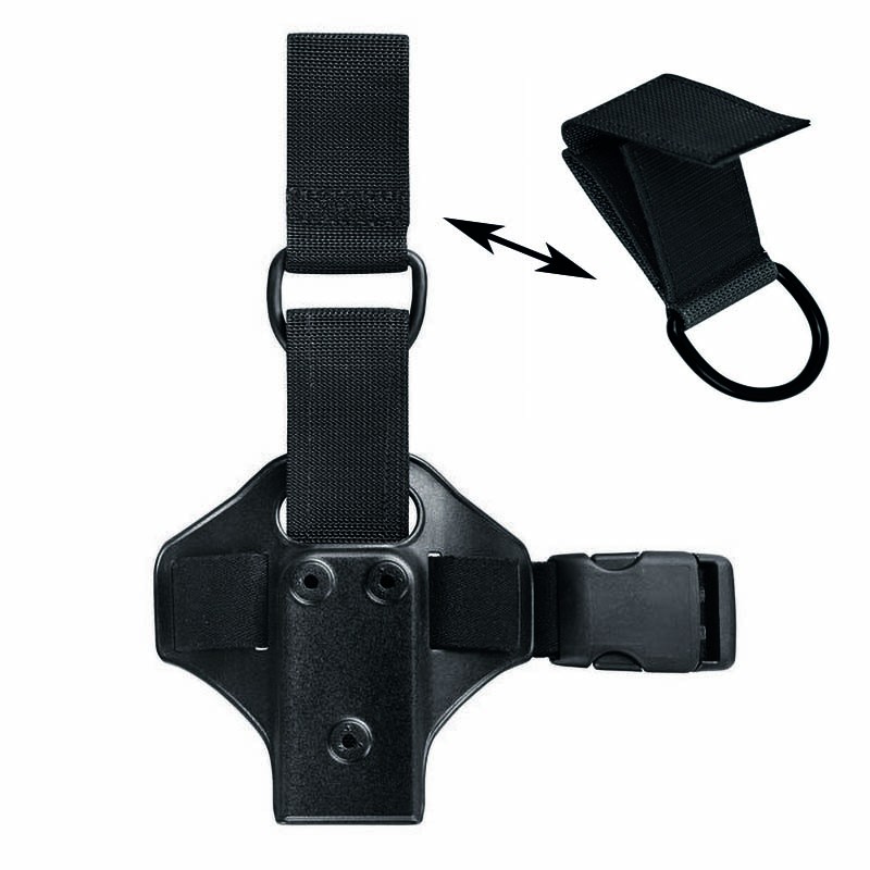 SAFARILAND® small leg shroud w/single strap,  w/hook and loop enhanced D-Ring