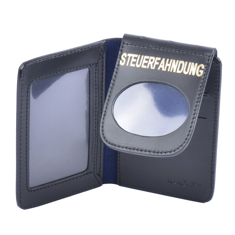 COP® ID holder for AUTHORITIES, oval, for credit card-sized IDs, leather