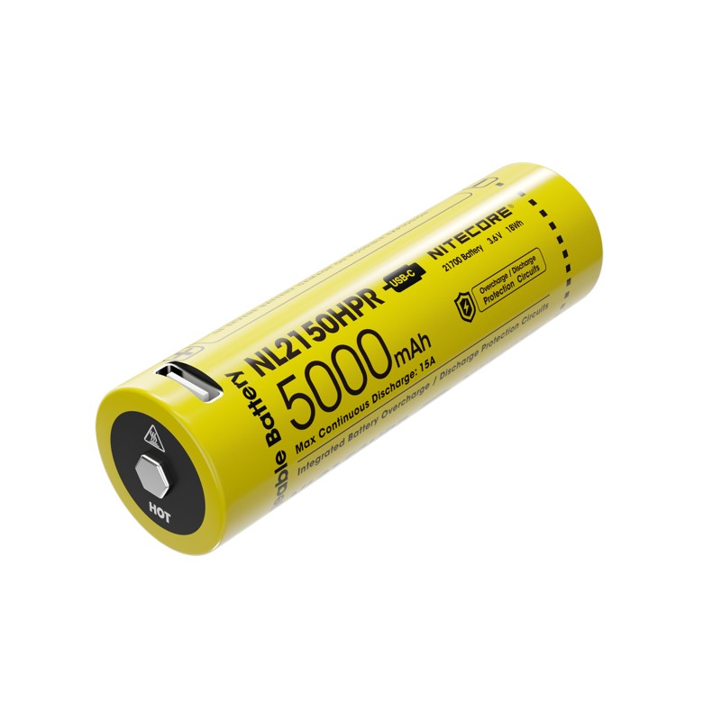 NiteCore® Rechargeable Battery Li-ion Type 21700 - 5000mAh