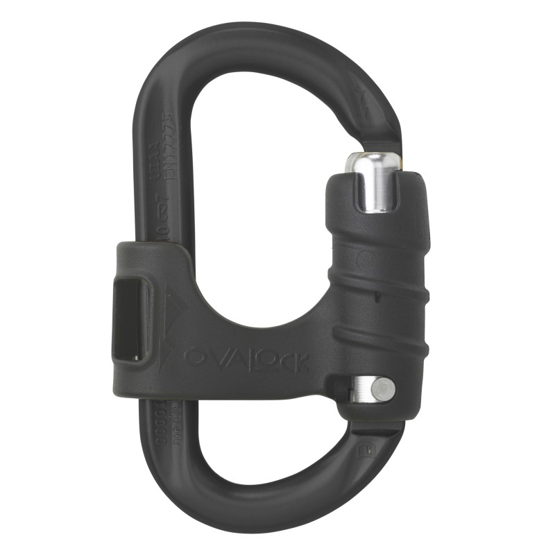 AustriAlpin Ovalo Ovalock back-up carabiner with push-to-open function