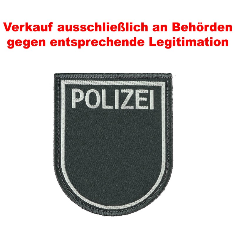 Klettabzeichen Behörde-Wappen, Monochrom - Textil (92 x 75 mm)
