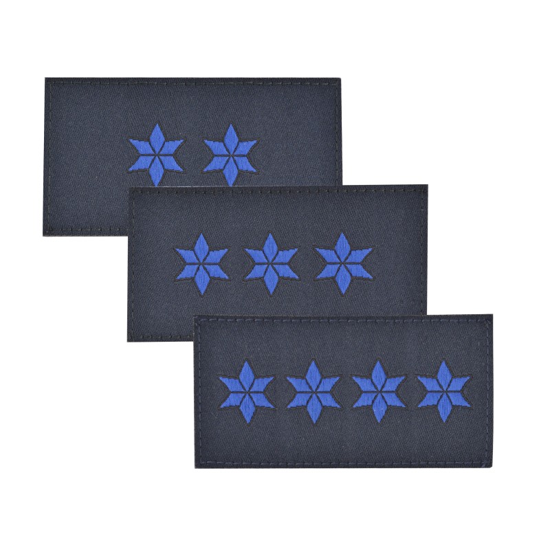 Klettabzeichen Dienstgrad - Textil (75 x 40 mm) dark navy blue