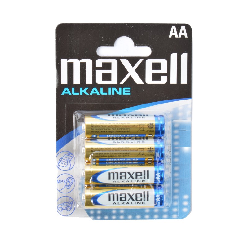 Maxell AA Alkaline Batterie (4er Pack Blister), (LR06)