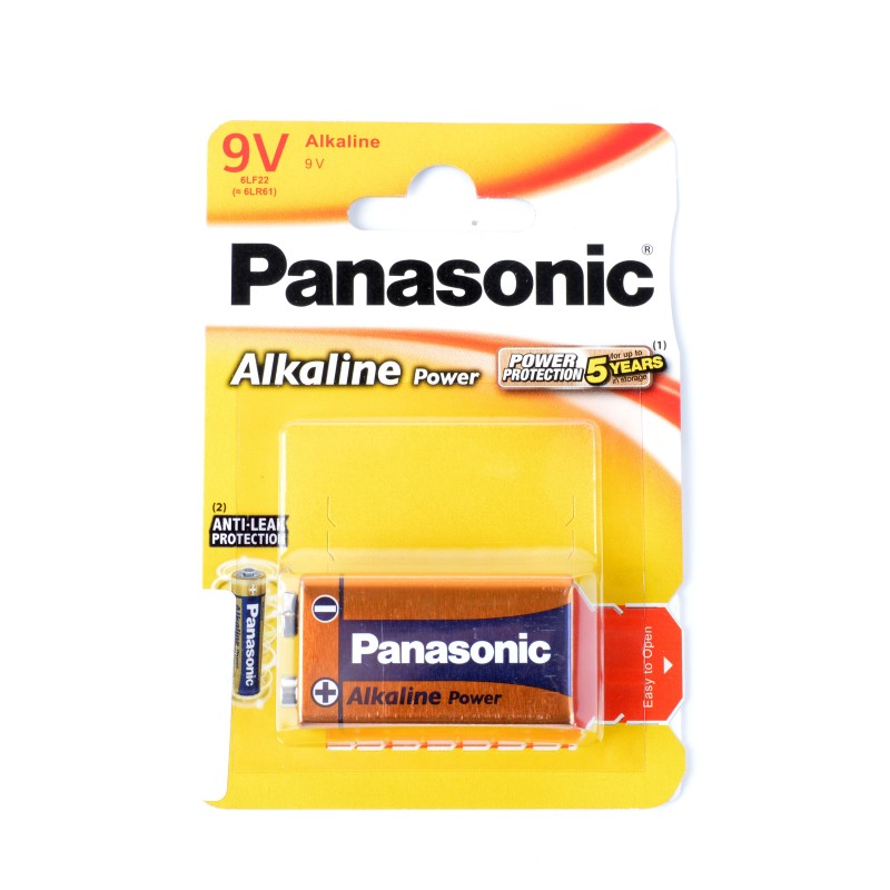 Panasonic® 9V Block 6LR61 Alkaline Batterie (1 Stück)