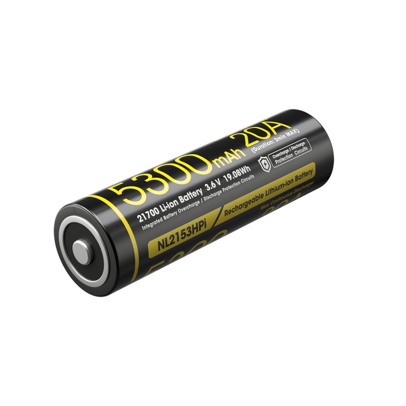 NiteCore® Rechargeable Battery Li-ion Type 21700 - 5300mAh for P20ix