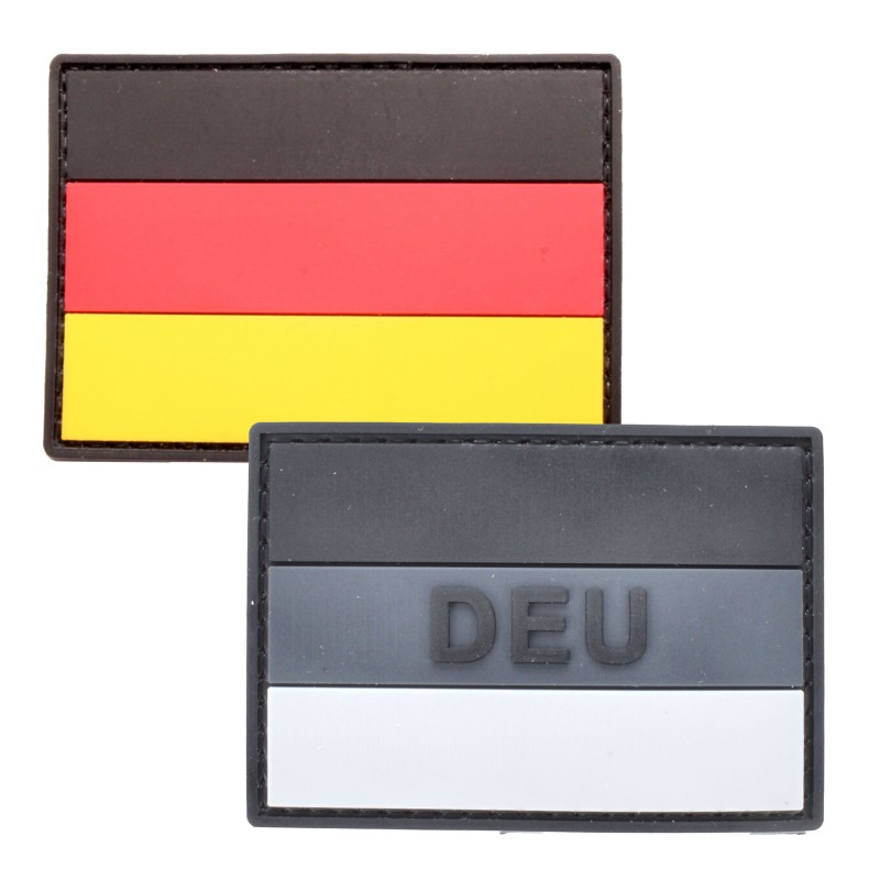 Klettabzeichen Deutschland Flagge - gummiert (70 x 50 mm)