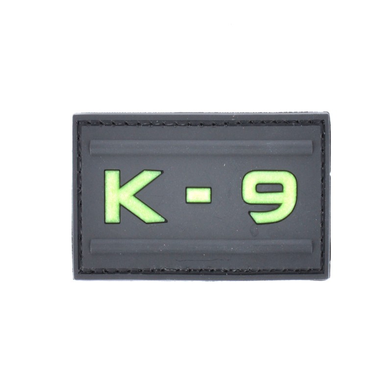 Klettabzeichen K-9 - gummiert - nachtleuchtend (68 x 34 mm)
