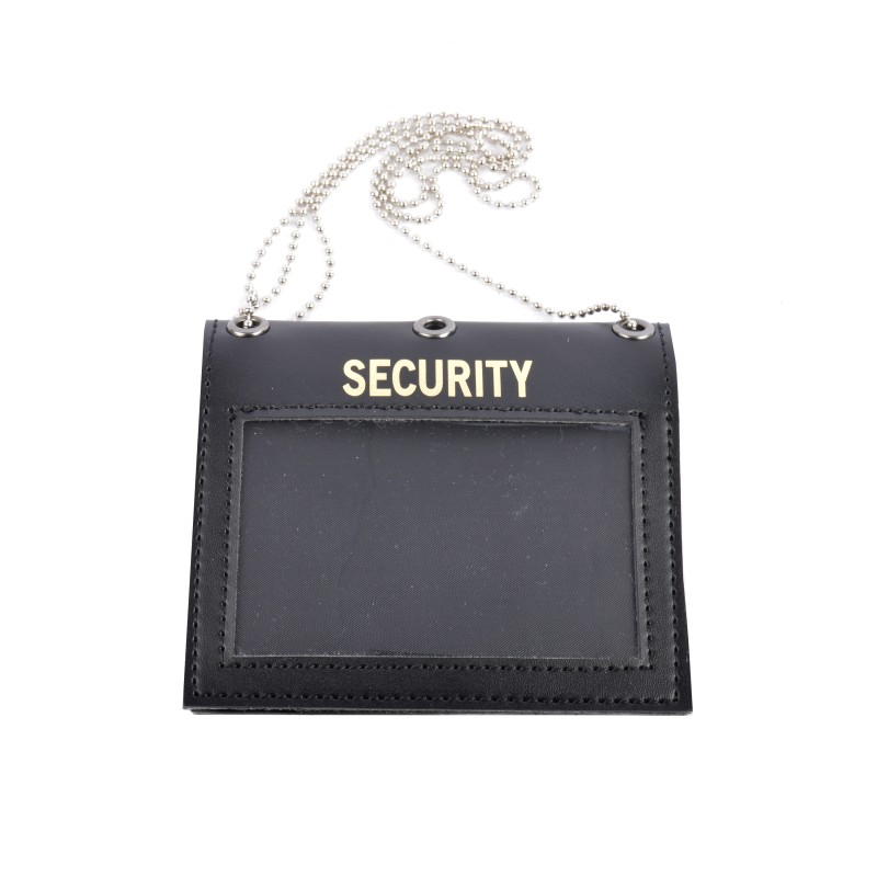 COP® lanyard ID holder SECURITY, for credit card-sized IDs, synth. leather