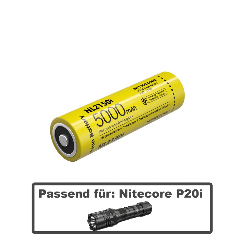 NiteCore® Li-Ion Akku "NL2150i" 5000mAh für Nitecore P20i