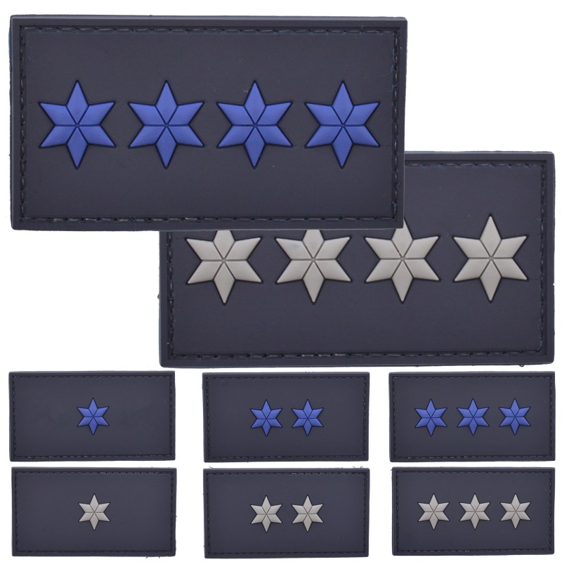Klettabzeichen Dienstgrad - gummiert (75 x 40mm) dark navy blue