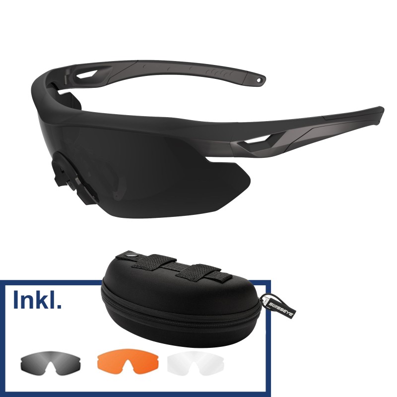SWISS EYE® tact. Glasses  Nighthawk PRO incl. Lenses orange clear and smoke
