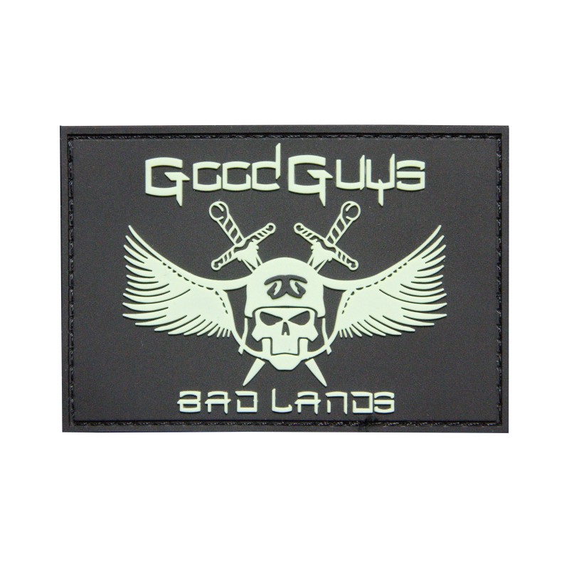 Good Guys in Bad Lands - Klettabzeichen / Patch, fluoreszierend  (65 x 95 mm)