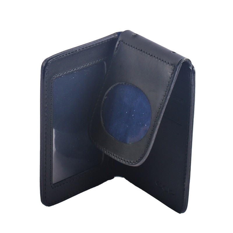 COP® ID holder WITHOUT PRINT, leather, for credit card-sized IDs, oval