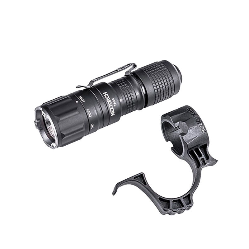 Nextorch® TA20 Set incl. TA20 flashlight, battery and FR1 MAX Tactical ring