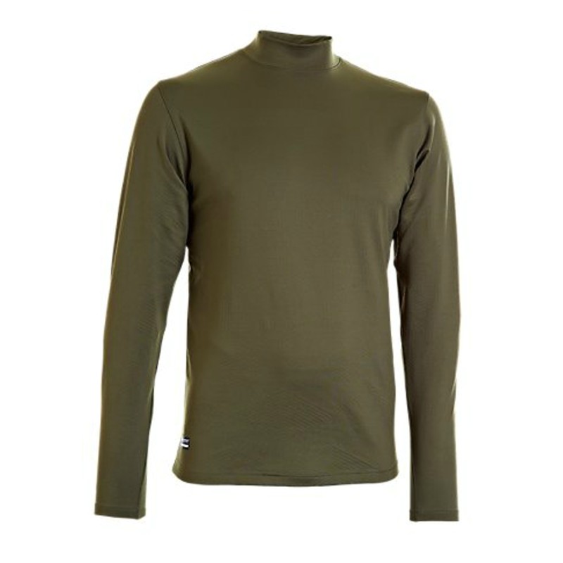 Under Armour® Tactical Stehkragen Mock-Shirt ColdGear® langarm, fitted, oliv