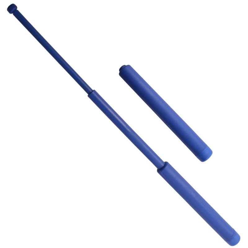 Trainingsteleskopschlagstock, Trainingsblau, ausziehbar, biegsamer Kunststoff