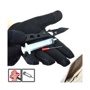 Einsatzhandschuhe mit  Schnittschutz und Stichschutz nach ASTM F2878 (Injektionsnadeln)